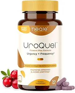 UroQuel - Natural Control de la vejiga Suplemento de arándano - Reducir la Urgencia del Baño, Frecuencia, Incontinencia, con Flowens - OBGYN Formulado - Píldoras de arándano para Hombres - por Heale - 30 cápsulas