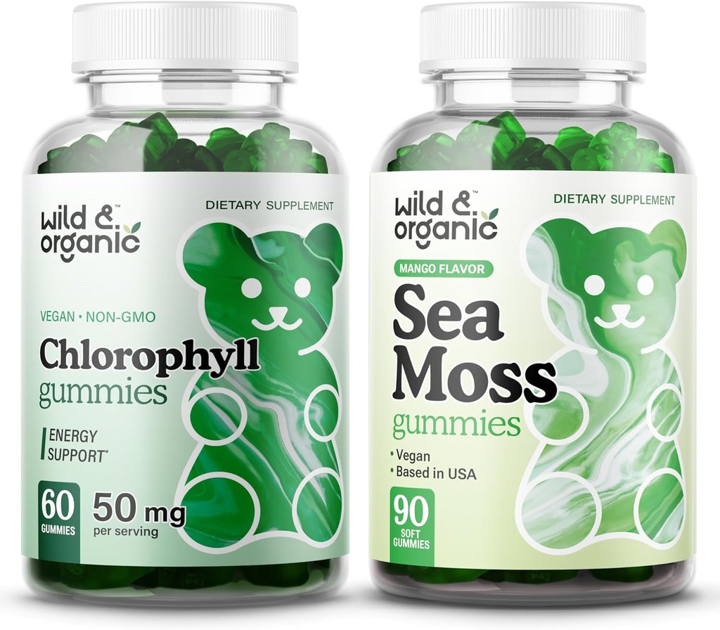 Wild &amp; Organic Chlorophyll Gummies & Sea Moss