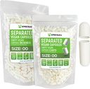 XPRS Nutra Vegan Tamaño 00 cápsulas separadas - 1000 cápsulas de vacío Premium Separados en bolsas - 00 pastillas Vacío para relleno de suplemento de bricolaje (White)
