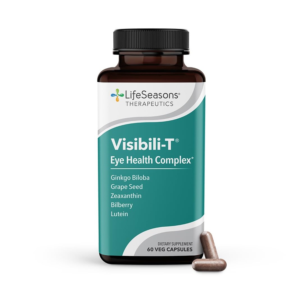 Visibili-T - Vitamin Supplement for Eye Health & Vision Support - Carrot Root, Chromium, Bilberry, Ginkgo Biloba, Grape Seed Extract, Lycopene, Vitamin A, Lutein & Zeaxanthin - 60 Capsules