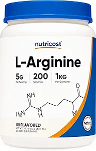 Nutricost L-Arginine Powder 1KG - Pure L-Arginine, 5g Por Serving