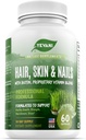 100% Puro pelo, piel y uñas Vitaminas con Biotin Super Blend Fórmula, Diseñado para apoyar la belleza radiante, el pelo, la piel y la salud de uñas para mujeres y hombres