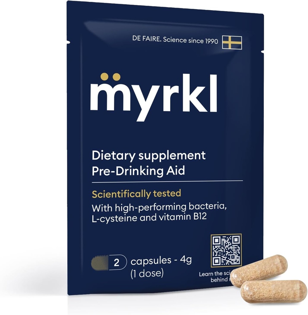 Suplemento único para el soporte para la salud del hígado, ayuda a la energía matinal con probiótico de alto rendimiento, L Cysteine & Vitamin B12, Social Evening, Party & Vacation Essentials, 10 cápsulas