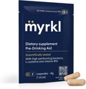 Suplemento único para el soporte para la salud del hígado, ayuda a la energía matinal con probiótico de alto rendimiento, L Cysteine & Vitamin B12, Social Evening, Party & Vacation Essentials, 10 cápsulas