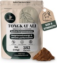 Polvos de selva Tongkat Ali para Hombre Powder 200:1 Extracto 282 Servidores 5 Bolsa de onda Eurycoma Longifolia Suplemento de polvo Tonkat-Ali Pure Longjack Root Tradicional Mens Health Support for Drive Passion