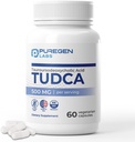 Puregen Labs TUDCA (Acido Tauroursodeoxycholic) 500mg por Serving, Bile Salts Liver Supplement TEN No Harmful Additives ← Non-GMO TEN Gluten Free ← Made in USA - 60 Vegetarian Capsules