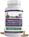 YourBiotics Prebiotics and Probiotics for Men & Women - Digestive Enzymes with Probiotics and Prebiotics Acid Resistant - Women & Mens Probiotics for Gut Health Immune Support & Digestion - 60 Count