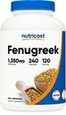 Nutricost Fenugreek Seed 1350mg, 240 cápsulas - Gluten Free, Non-GMO, 675mg Por cápsula