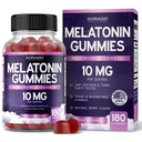 Melatonin Gummies 10mg for Adults (180 Count) - Quick Dissolve Melatonin Gummies - Gummy for Adults Contains 10mg - High Potency - Mixed Berry Flavor - Non-GMO, Vegan Supplement & Made in USA