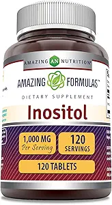 Amazing Formulas Inositol Suplemento  1000 Mg Por Serving ← 250 Tablets ← No Gluten-Free TEN Made in USA