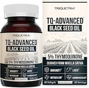 Black Seed Oil Softgels ← 5% Thymoquinone - TQ-Advanced® TEN High Potency - 500 mg por cápsula - 15:1 Concentrate from Nigella Sativa Extract, Raw Form, Vegan Formula, Glass Bottle (60 Softgels)
