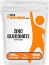 BulkSupplements.com Zinc Gluconate Powder - Zinc 40mg, Mineral Supplement for Immune Support - Gluten Free, 285mg per Serving, 1kg (2.2 lbs) (Pack of 1)