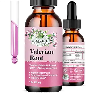 Caídas de raíz valeriana para el sueño - Orgánica Valerian Root Tintura Extracto 3000mg - para la relajación y la calma - 1 FL OZ, 30 Servimientos