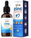 NutraChamps Liquid Zinc Drops for Kids, Ionic Zinc Drops Enhanced with Vitamin C for Children, Sugar-Free 4 oz, Vegan &amp; Non-GMO, Tangerine, 60 Servings, 2 Month Supply