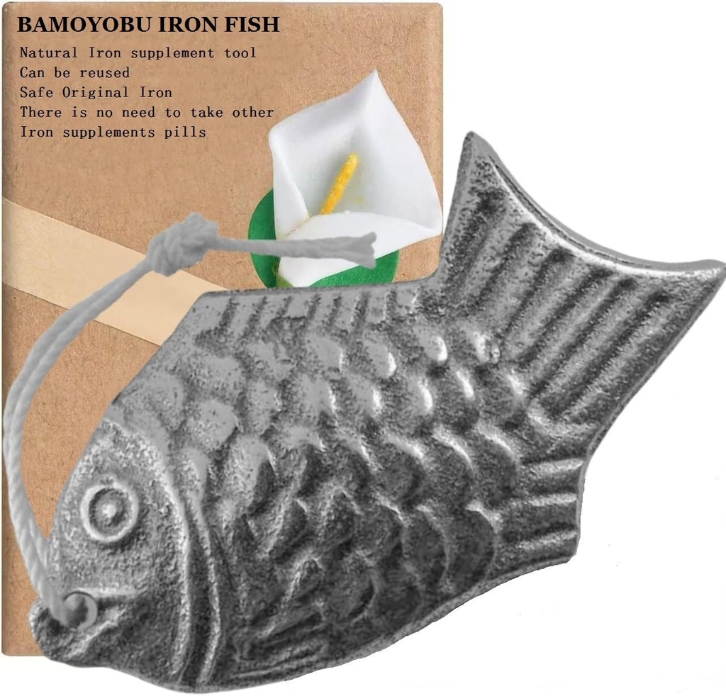 Herramienta de cocina de pescado de hierro seguro Hierro original a sus alimentos " bebidas, suplemento para reducir los riesgos de deficiencia de hierro para los atletas embarazadas mujeres y niños, regalos del día de las madres