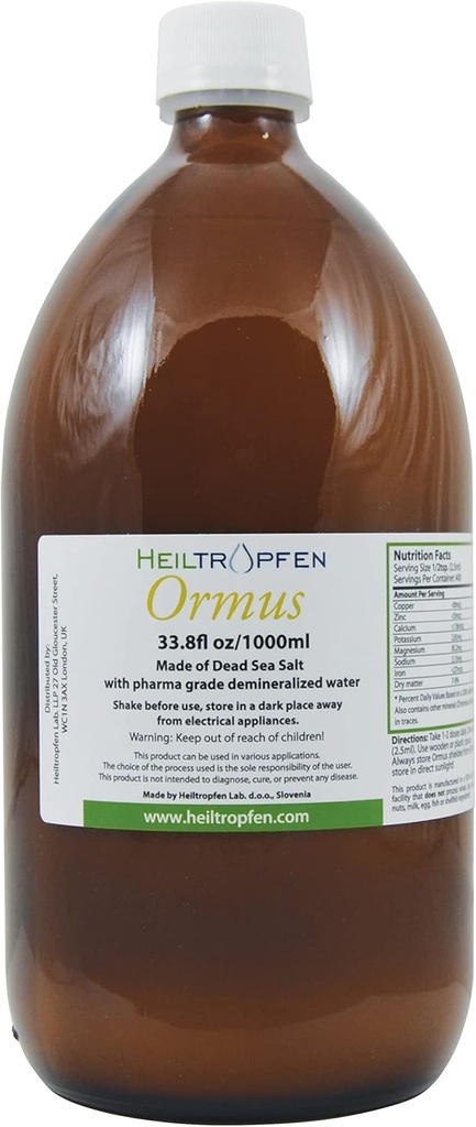 Ormus 33.8 Fl Oz - 1000 ml TENIDO Orme concentrado TENIDO Minerales atómicos