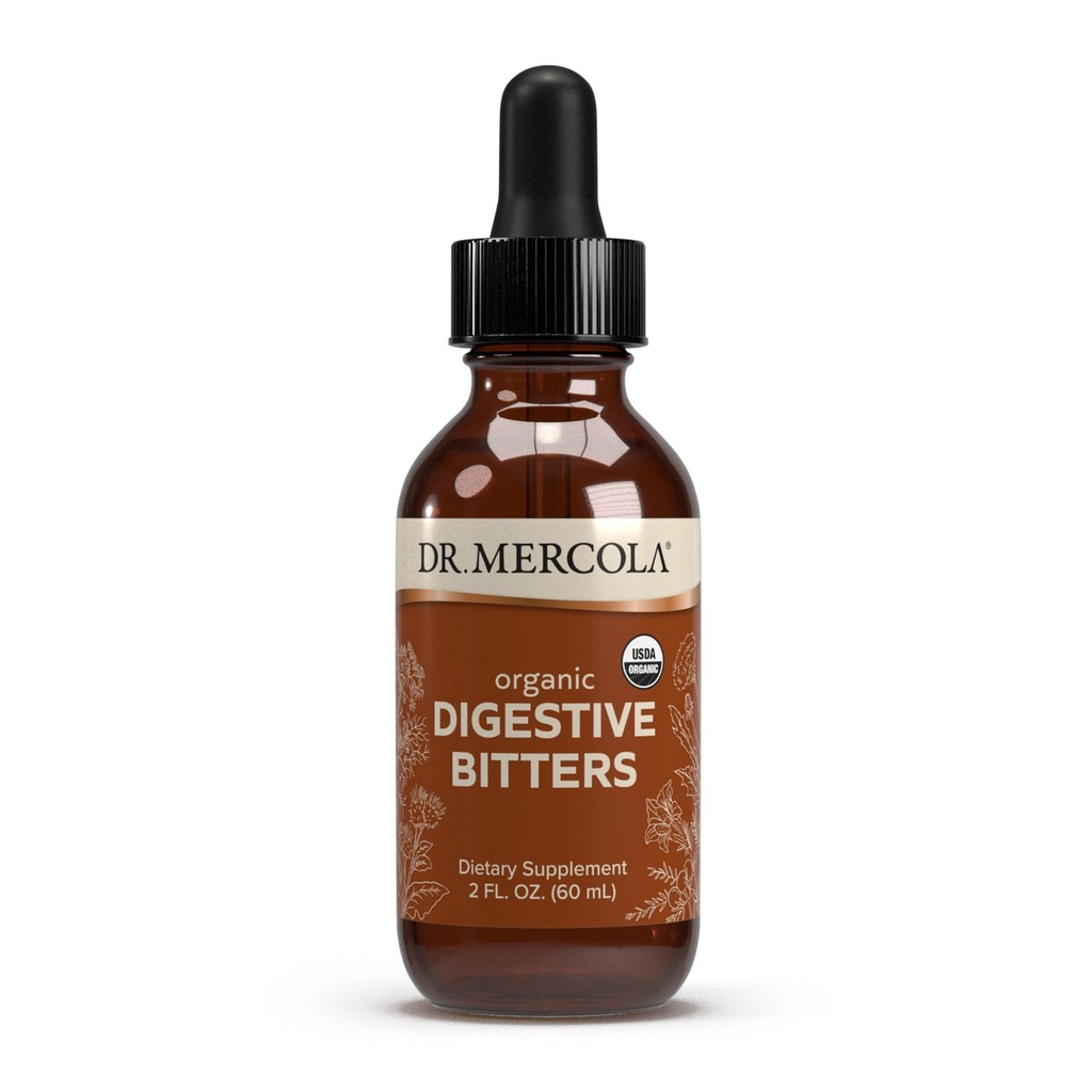 Dr. Mercola Filtros Digestivos Orgánicos gotas líquidas - Asistencia sanitaria digestiva - Fórmula libre de alcohol - Características Burdock Root, Hoja de Dandelion, Semillas de hinojo > Más - 2 fl. oz. (30 Servimientos)