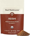 Real Mushrooms Reishi Mushroom Powder - Extractos de setas orgánicas manipulados - Reishi rojo para el bienestar diario del calabozo con Glucans de beta verificado vegano, no GMO, sin rellenos de grano, 45 Servimientos
