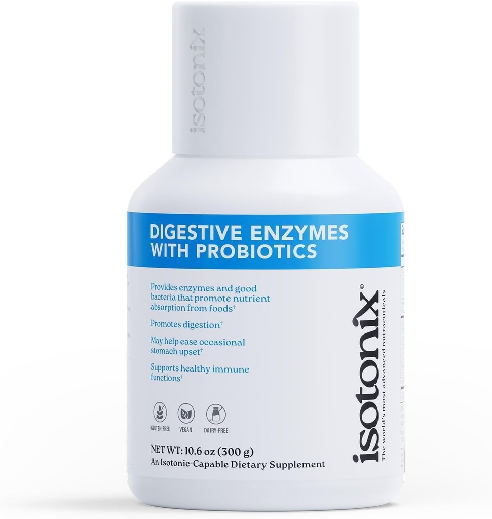 Isotonix® Digestive Enzymes with Probiotics | DigeZyme® Multi-Enzyme Complex & Lactospore® Bacillus Coagulans | Nutrient Absorption, Gut Balance & Digestive Health | Vegan, Gluten-Free | 90 Servings