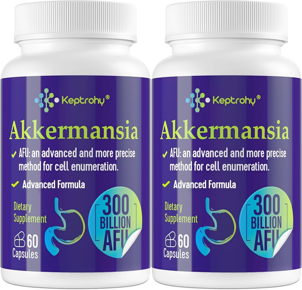 300 Billones AFU Akkermansia Probiótico para Hombres Mujer, Akkermansia Muciniphila para Más GLP-1 Producción, Digestivo, Gut & Immune, Gut Digestive Lining Function, 120 Conde