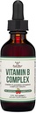 Suplementos de madera doble Complejo de vitamina B líquido - 2 Mes de suministro - Max Absorption - B3, B6, B7 (Biotin), B9, y vitamina B12 - Cherry Flavor - 2 FL OZ