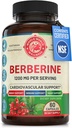 1200mg Berberine Herbal Health Capsules Support Heart and Cardiovascular Health, Help Maintain Healthy Cholesterol, Triglyceride, Blood Sugar Levels, Supports Digestion, Boosts Metabolism, 60 Capsules