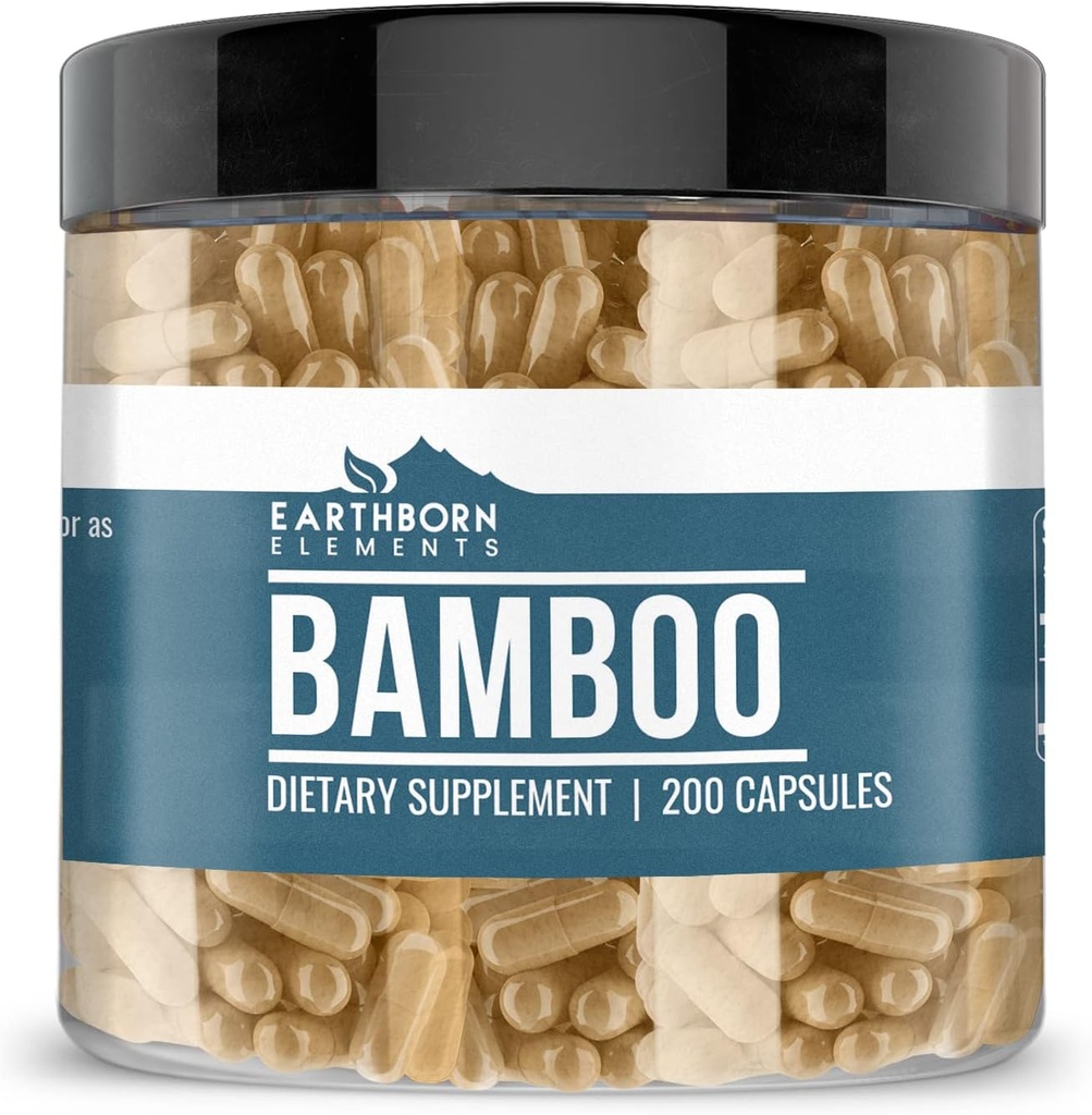 Elementos terrestres Bamboo 200 Capsules, Puro " Undiluted, No Additives