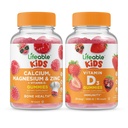Magnesio de calcio vitalicio &amp; niños cinc + vitamina D niños, manjar de gummies - Tasting grande, suplemento de vitamina, gratis de Gluten, GMO libre, goma picable