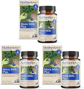 Motherlove Más Milk Plus (180 tapas líquidas) Suplemento de lactancia de base de Fenugreek para apoyar el suministro de leche de mama - No-GMO, hierbas orgánicas, Vegan, Kosher
