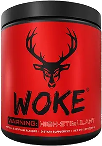 Bucked Up - Woke - HIGH STIM Pre Workout - Best Tasting - Focus Nootropic, Pump, Strength, 30 Servings (Blue Raspberry)