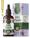 HERBAMAMA Milk Thistle Suplemento - Vegan Liver Support with Milk Thistle Extract Tincture - Non-GMO, Alcohol &amp; Sugar-Free Liquid Silymarin Liver Detox Drops, 56-Day Supply