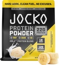 Jocko Fuel Mölk Whey Protein Powder 22g Low Sugar Monk Fruit Blend - Muscle Recovery &amp; Growth, Packaging May Vary (28 Servings, Banana Cream)
