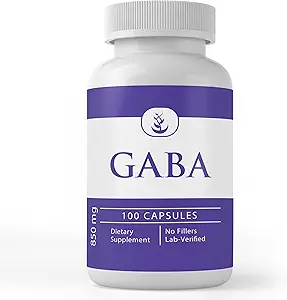 Ingredientes originales puros GABA, (100 capsules) Siempre puros, sin aditivos o artillería, Verificado laboratorio
