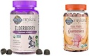 Garden of Life Organics Elderberry Gummies for Adults &amp; Kids - Immune Support Supplement with Organic Fruit &amp; Organics Kids Gummy Vitamins - Fruit - Certified Organic