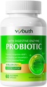 Probióticos para Hombres Mujer - Probiótico 50 Billones CFU 18 Strains & 5 Enzymes Digestivos para Salud Gut, Immune - Probióticos Capsules soporta Gas &amp; Bloating, Natural, No GMO, Gluten Free, 60ct