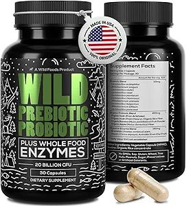Prebióticos y Probióticos Salvajes con Enzimas Digestivos TEN 20 Billones CFU - 10 Estragos para Hombres y Mujeres TENIDO Apoyo Gut Health &amp; Digestion Suplementos ← Fiber Prebiótico No GMO TEN 30 Conde (Pack of 2)