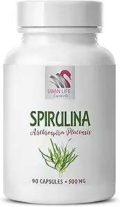 cápsulas de spirulina y cloella - bits de energía spirulina chlorella tabletas - SPIRUILINA 500MG - spirulina tabletas - spirulina y cloella polvo orgánico - Spirulina herbal Suplementos - 1 botella