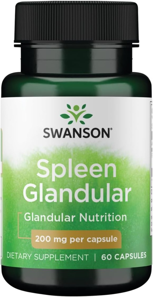 Swanson Raw Spleen Glandular 200 Milligrams 60 cápsulas
