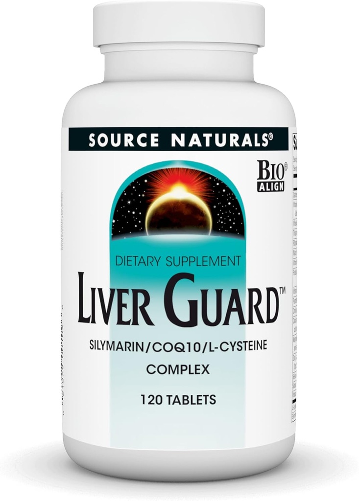Fuente Naturals Liver Guard, con Silymarin, CoQ10, Complejo L-Cysteine, para la función saludable del hígado* - 120 Tablets