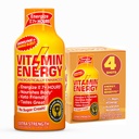 Vitamin Energy Immune+ Extra Strength Energy Shot – Orange Burst – 100% DV B-Vitamins " 260mg Caffeine – Zero Calories, Sugar-Free, Vegan, – Immunity & Energy Support – 1,93 fl oz, 4-Pack