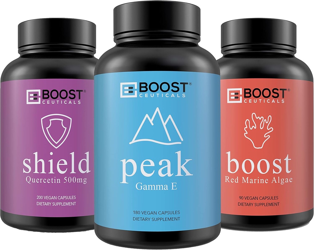 Red Algae Vitamin - Quercetin 500mg Capsules - Vitamin E400 (3 Bottles)