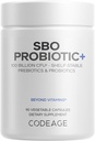 Codeage SBO Probiotics, 100 Billion CFUs Por Serving, Multi Strain Soil Based Organisms Blend and Organic Fermented Botanical Blend, Shelf-Stable, 90 Capsules