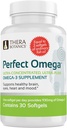 Therabotanics Perfect Omega Fish Oil Supplement EPA & DHA – High Absorption, Concentrated Omega 3 for Heart, Brain, Eye, & Metabolic Health - Alaskan Fish Oil Softgels - 30 Count (Pack of 1)