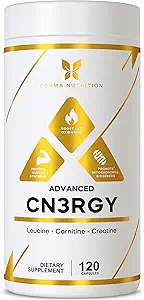Forma Nutrition Advanced CN3RGY – 120 Capsules, 1000mg L-Leucine, 400mg L-Carnitine, 400mg Creatine HCl por Serving.