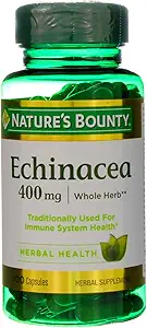 Bounty Natural Whole Herb Echinacea 400mg, 100 capsules (Pack of 2)