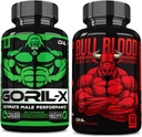 ONL Hombres Testosterone Booster Bundle - GORIL-X & Bull Blood ¦ Enhance Strength, Stamina & Energy  with Horny Goat Weed, Maca, Tongkat Ali, Tribulus - 120 cápsulas
