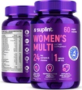 Suplemento multivitamínico para las mujeres sometidas Complejo completo con vitamina A, C, D, E, B12, Zinc &amp; Más peru Hair, Skin &amp; Nail Beauty Vitaminas ANTE Reproductive, Activity &amp; Immune Support Suplemento Ø 60 cápsulas