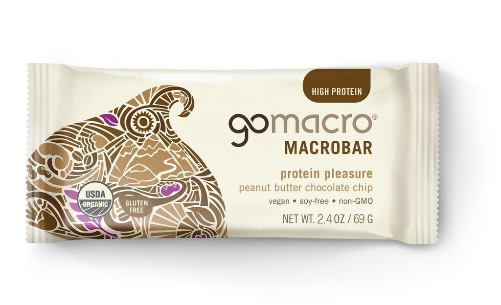 Gomacro Bar Pnut BTR Choc Chip Or