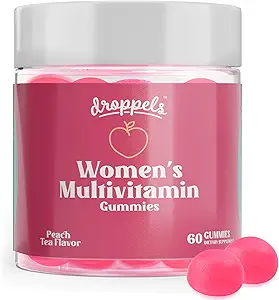 Droppels Mangas multivitamínicas de mujeres con ácido fólico, vitaminas A, D, C, E, K, B6, B12, Biotina &amp; Más ← Vegan, No GMO &amp; Vitaminas diarias basadas en la pectina para las mujeres