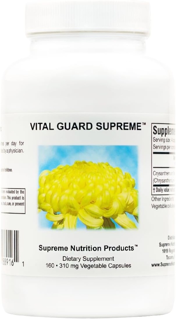 Supreme Nutrition Vital Guard Supreme, 160 Pure Chrysanthemum Vegetarian Capsules